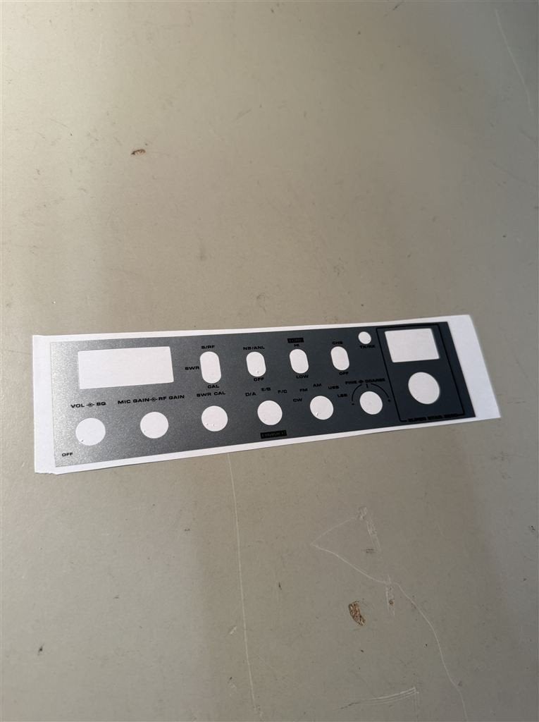 Superstar 3900 CB Radio Sticker - Zilverkleurig Frontpaneel, Ophalen of Verzenden, Nieuw, Sticker
