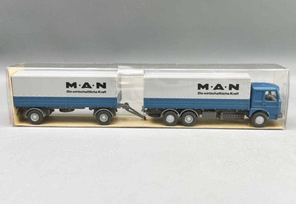 1:87 Wiking 470 MAN Büssing truck & trailer M.A.N, Hobby en Vrije tijd, Ophalen of Verzenden, Zo goed als nieuw, Bus of Vrachtwagen