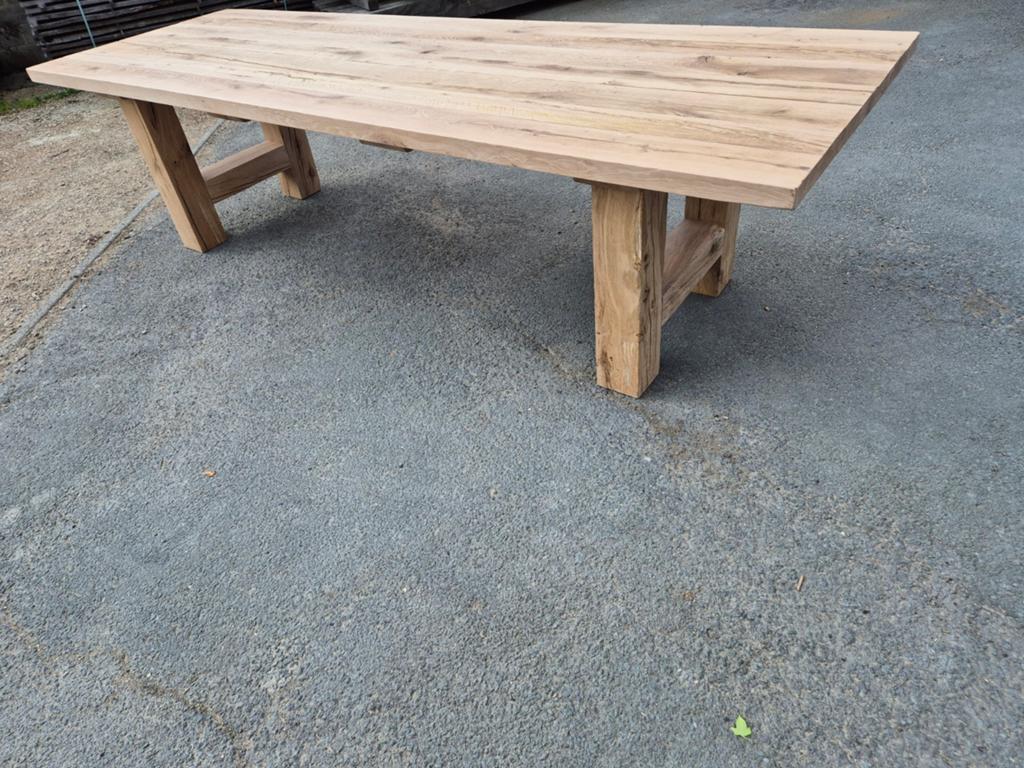 Eiken kloostertafel boerentafel tuintafel eettafel eik, Ophalen