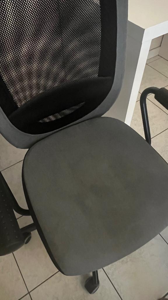 Chaise de bureau sur roulettes, Enlèvement, Utilisé, Gris, Chaise de bureau