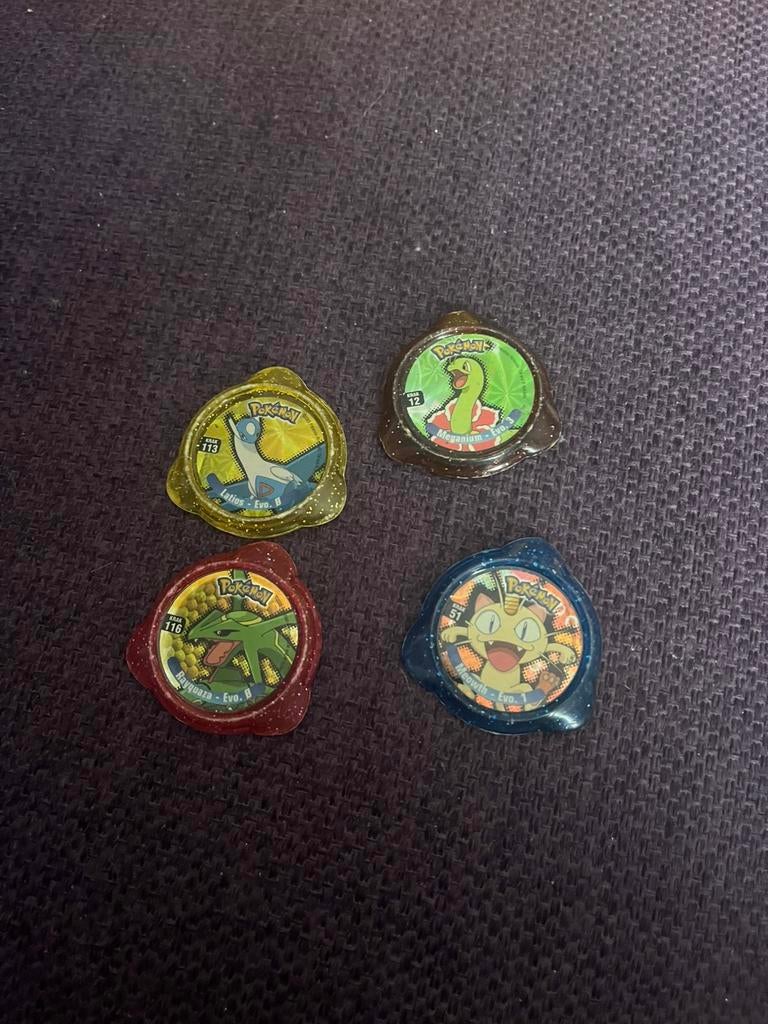 Lot de 4 WAPS / jetons différents Nintendo Pokémon, Ophalen of Verzenden