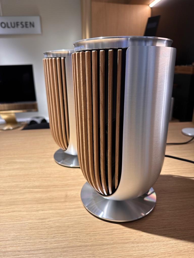 Bang & Olufsen Beolab 8 Alu met Oak of Light Oak covers B&o, Autres marques, Info@bang-olufsen.dk, Comme neuf, Enlèvement