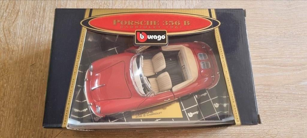 Porsche 356 B cabriolet Burago uit 1961, Hobby en Vrije tijd, Modelauto's | 1:18, Ophalen, Nieuw, Burago