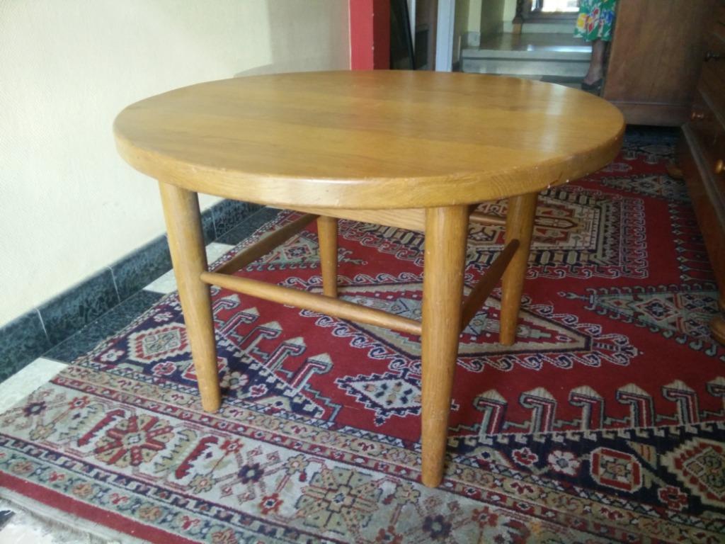 Salontafel eik met onyx blad, Ophalen, Rond