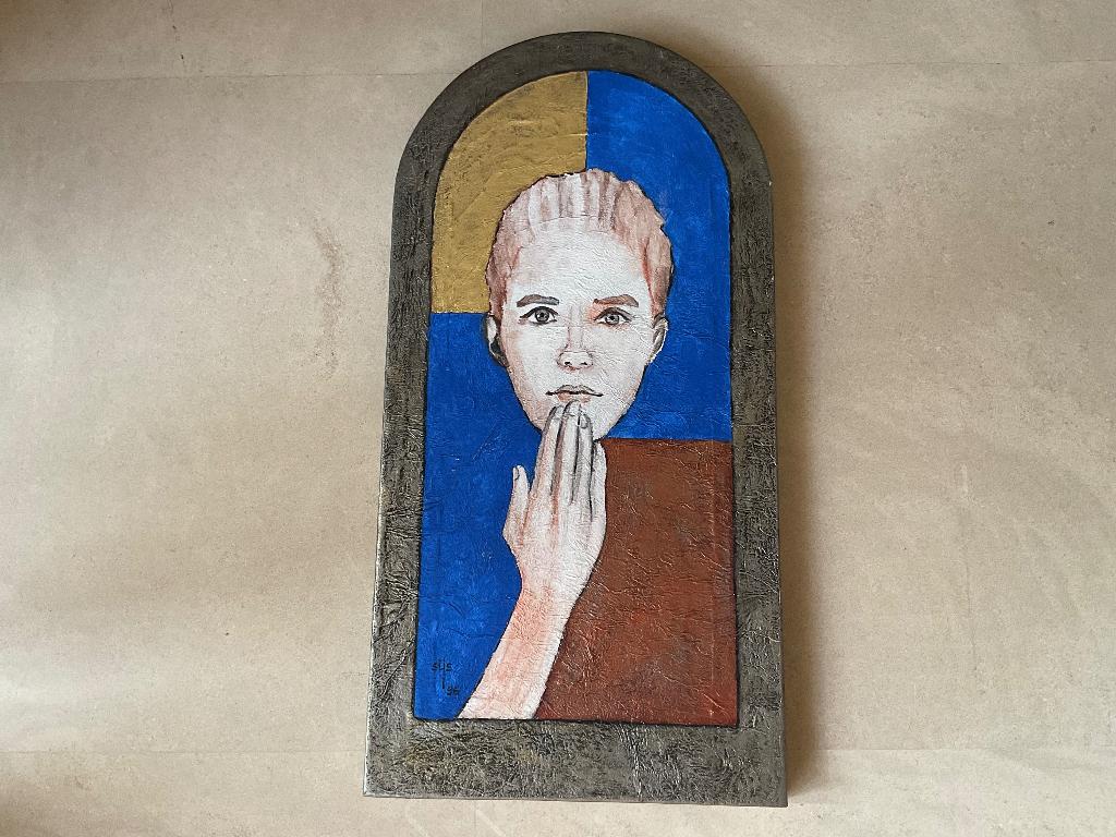 Modern schilderij Walter Sijs op paneel van hout uit 1996, Antiek en Kunst, Kunst | Schilderijen | Modern, Ophalen of Verzenden