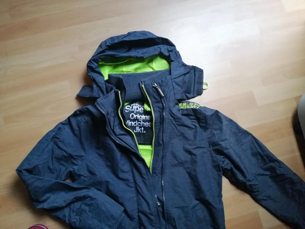 Jas zomer grijs/geel merk superdry - maat xs – als nieuw, Ophalen of Verzenden, Zo goed als nieuw, Maat 46 (S) of kleiner, Geel
