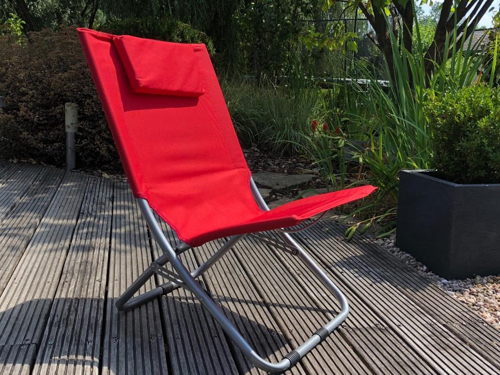 Chaise de camping ou chaise de plage, Enlèvement, Comme neuf, Métal, Pliant