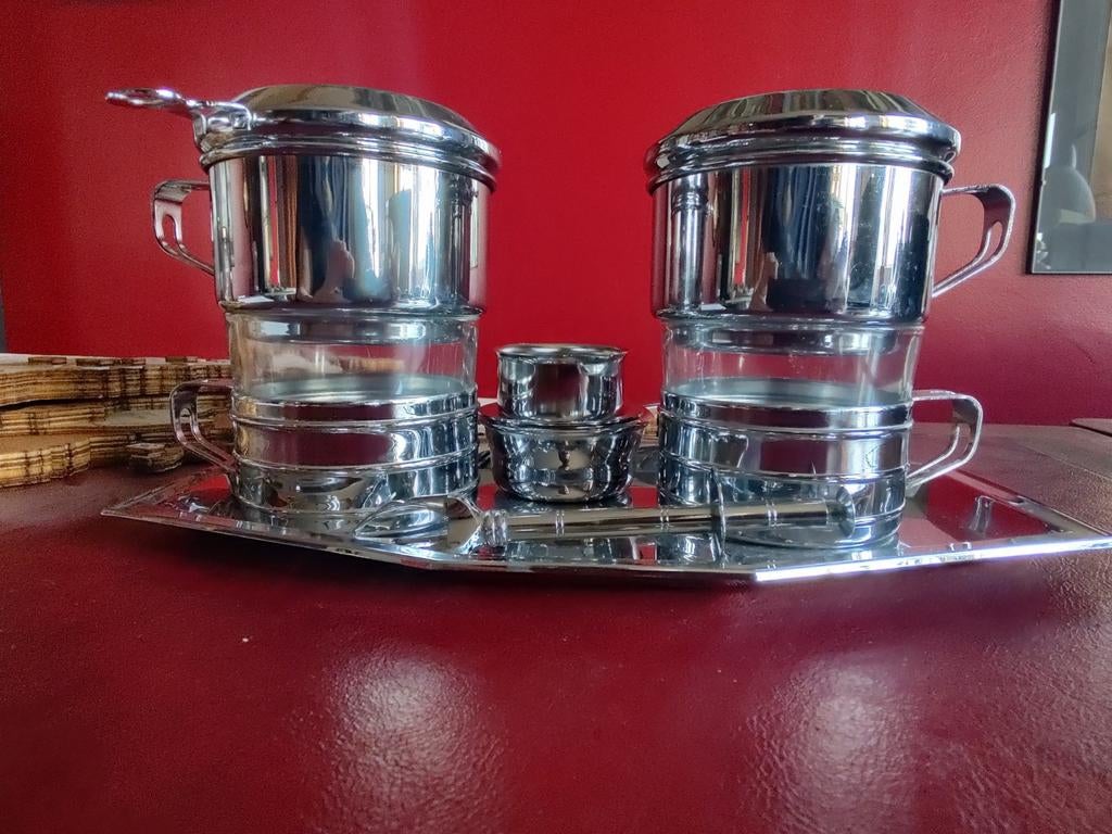 Koffieset met suikergrijper, Ophalen