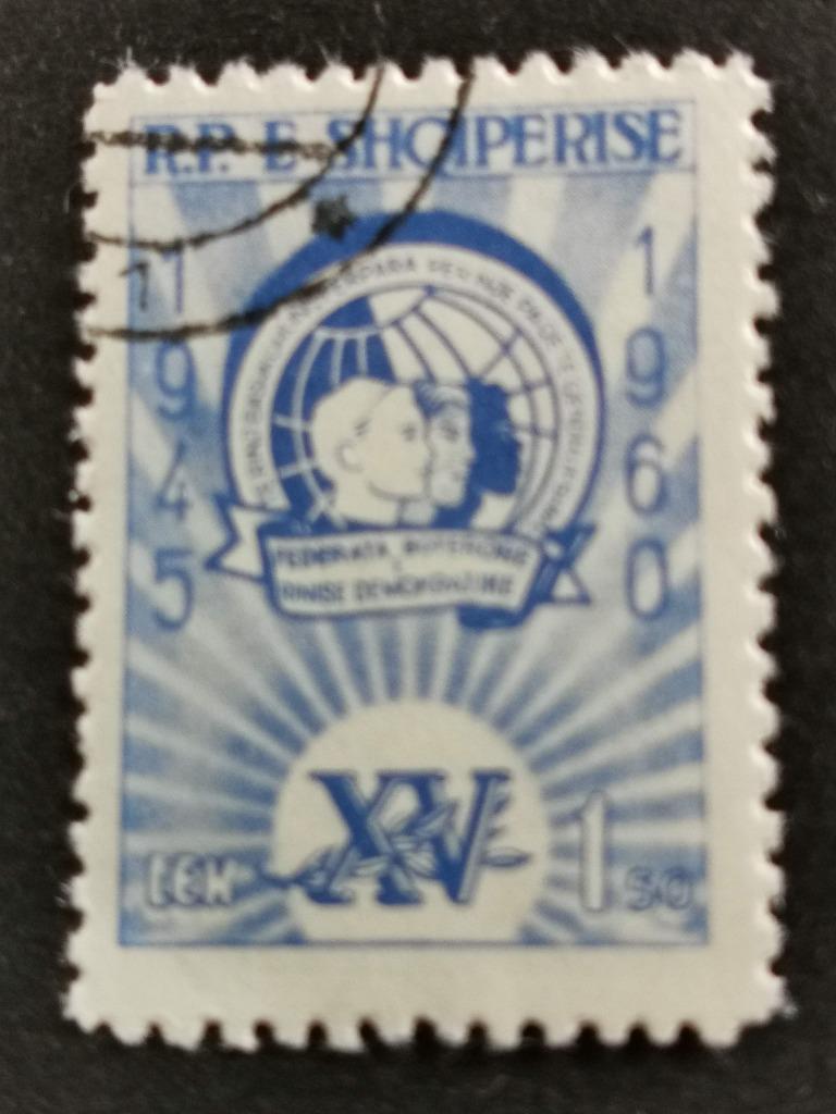 Albanie 1960 - Wereldvereniging Democratische Jeugd, Ophalen of Verzenden, Overige landen, Gestempeld