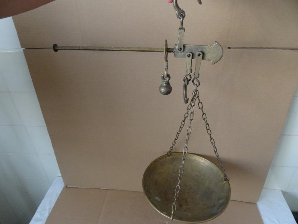 Balance ancienne 1300 g balance d'épicerie en cuivre 1900, Enlèvement ou Envoi, Cuivre