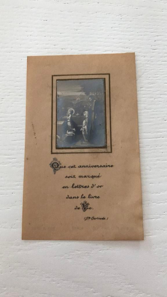 Carte d'anniversaire 1929, Envoi, Utilisé, Carte ou Gravure, Christianisme | Catholique