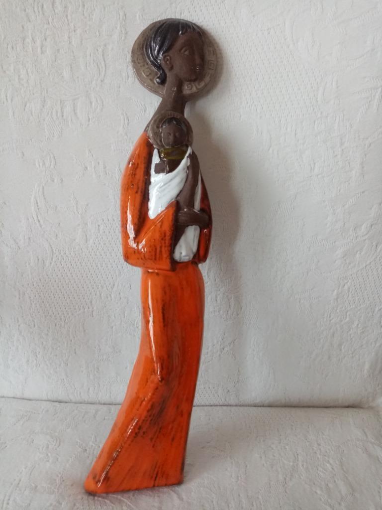 Plaque murale religieuse céramique Amphora/Sanchez 60s/ 41cm, Antiquités & Art, Enlèvement ou Envoi