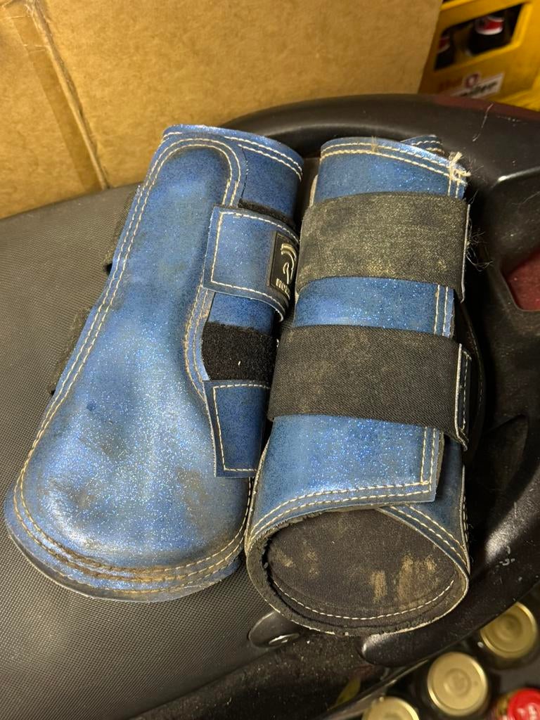 Voorste peesbeschermers blauw glitter Horka, Ophalen, Gebruikt, Rijden