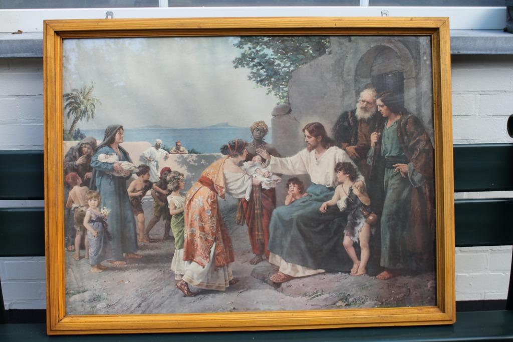 Schilderij met Jezustafereel, Antiek en Kunst, Ophalen