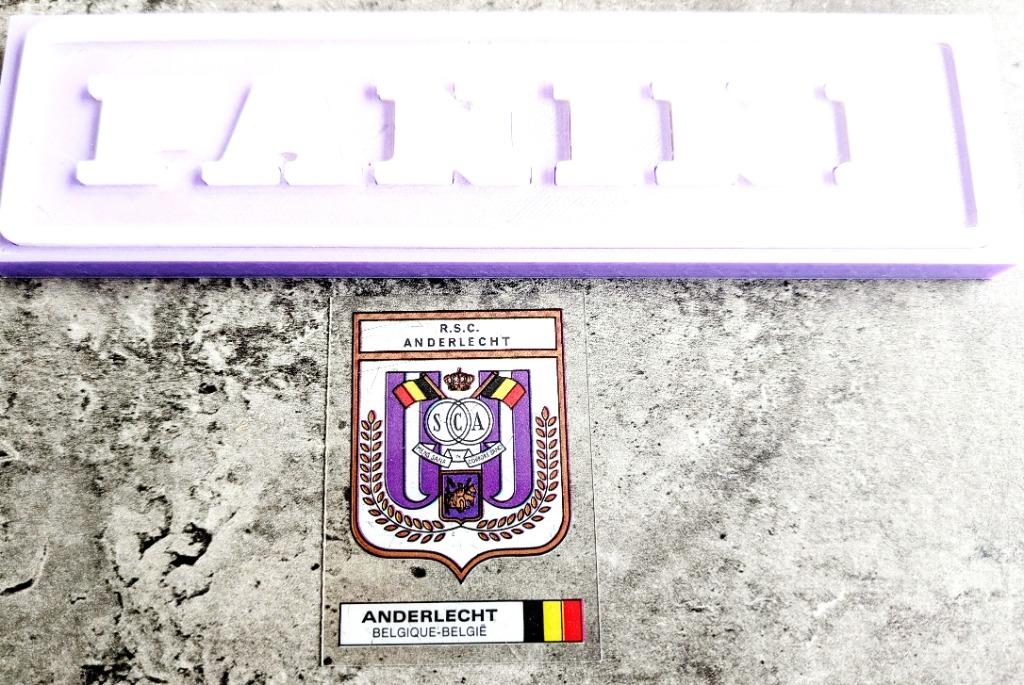 PANINI GOAL 1983 ANDERLECHT BADGE  PLASTIC KAART zeldzaam, Verzenden, Zo goed als nieuw, Plaatje