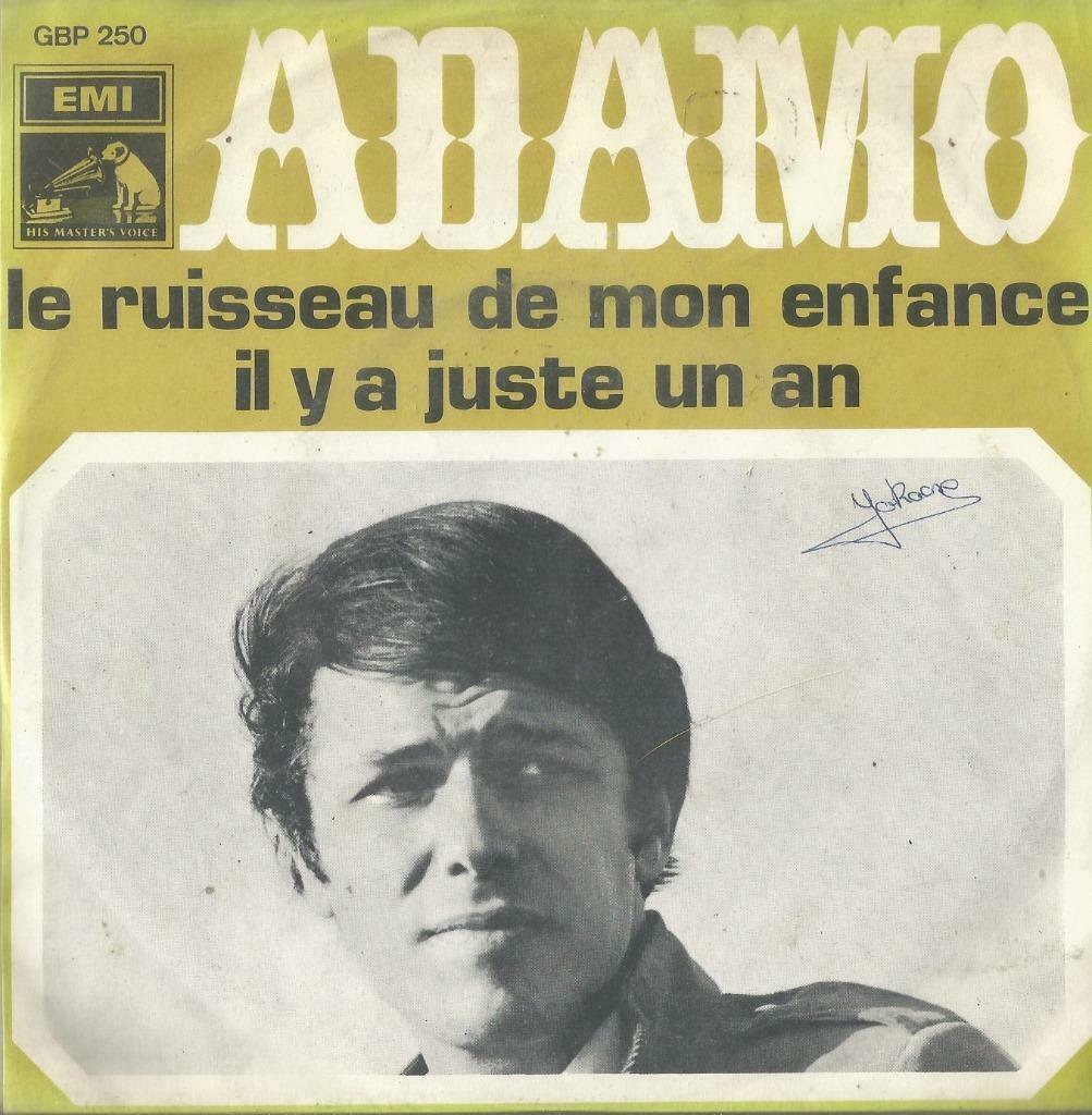 Adamo – Le ruisseau de mon enfance / Il y a juste un an, Enlèvement ou Envoi, Utilisé