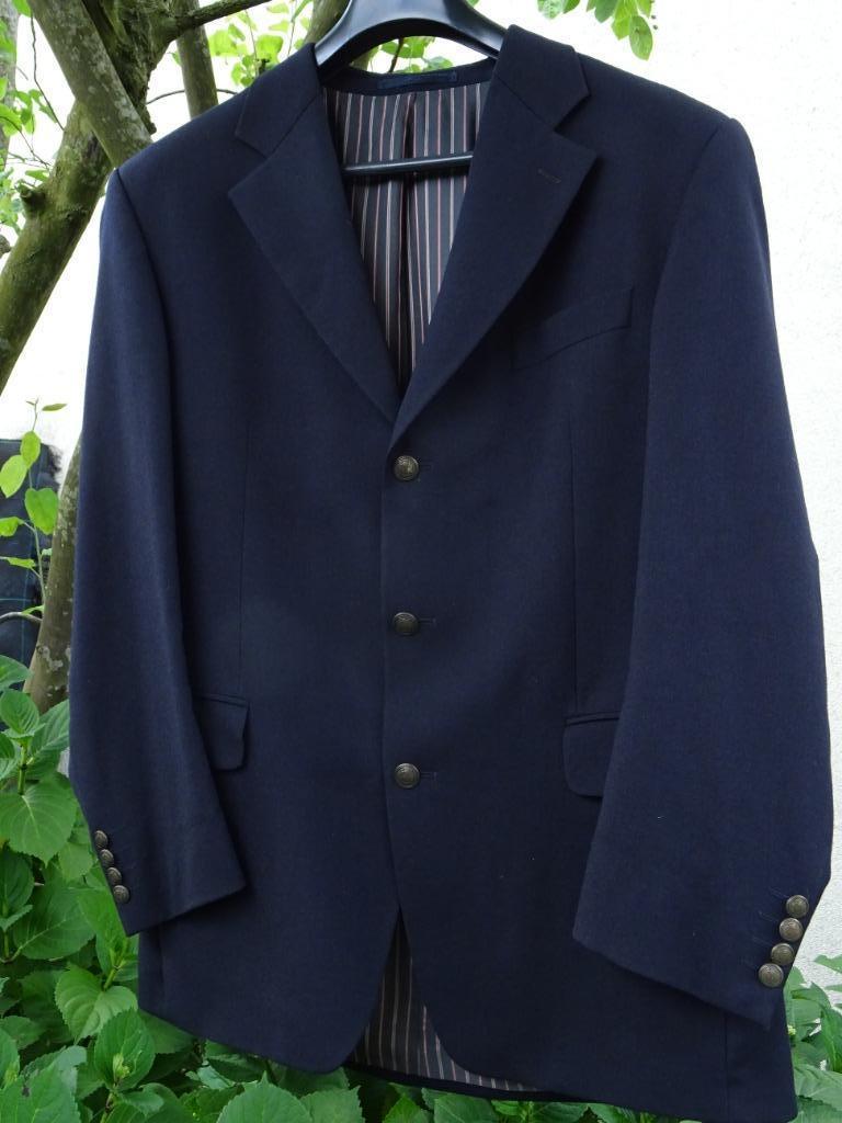 Donkerblauwe vest MB Marc Bellini Woven by Marzotto, Italy, Kleding | Heren, Ophalen, Maat 52/54 (L), Blauw, Marc Bellini