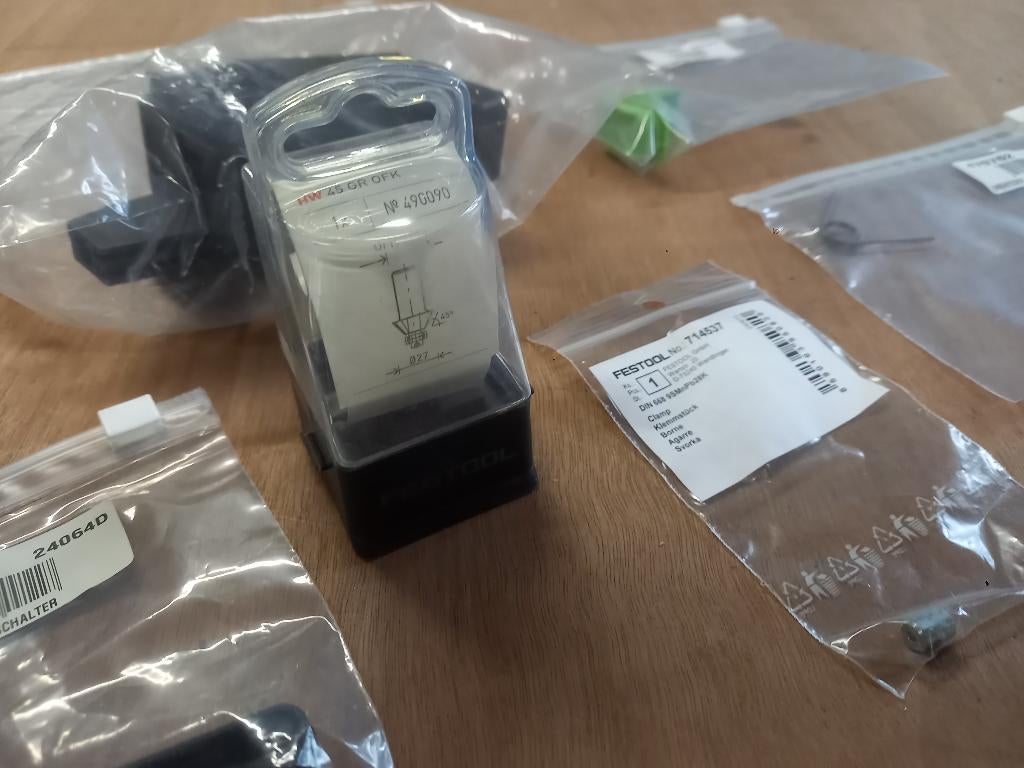 festool reserve onderdelen + Fasefrees HW 45-OFK 500, Doe-het-zelf en Bouw, Ophalen, Zo goed als nieuw