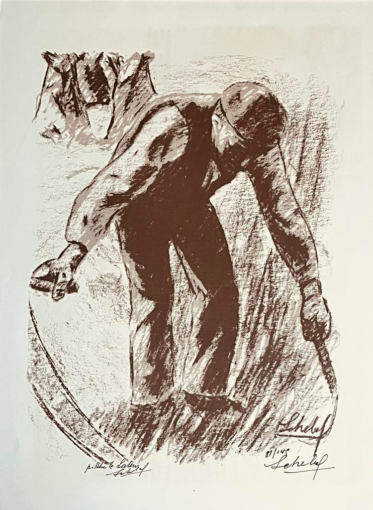 Maurice Schelck - Steendruk - Gesigneerd - Genummerd 81/145, Antiek en Kunst, Kunst | Litho's en Zeefdrukken, Ophalen of Verzenden
