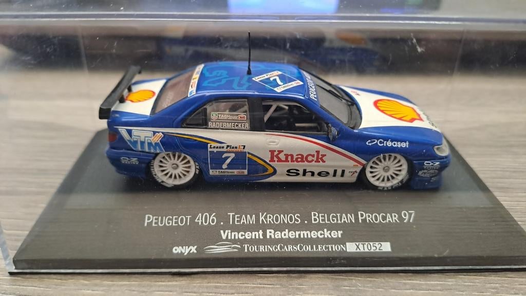 Peugeot 406 - Belgian Procar 1997 - Onyx 1/43, Hobby en Vrije tijd, Ophalen of Verzenden, Zo goed als nieuw