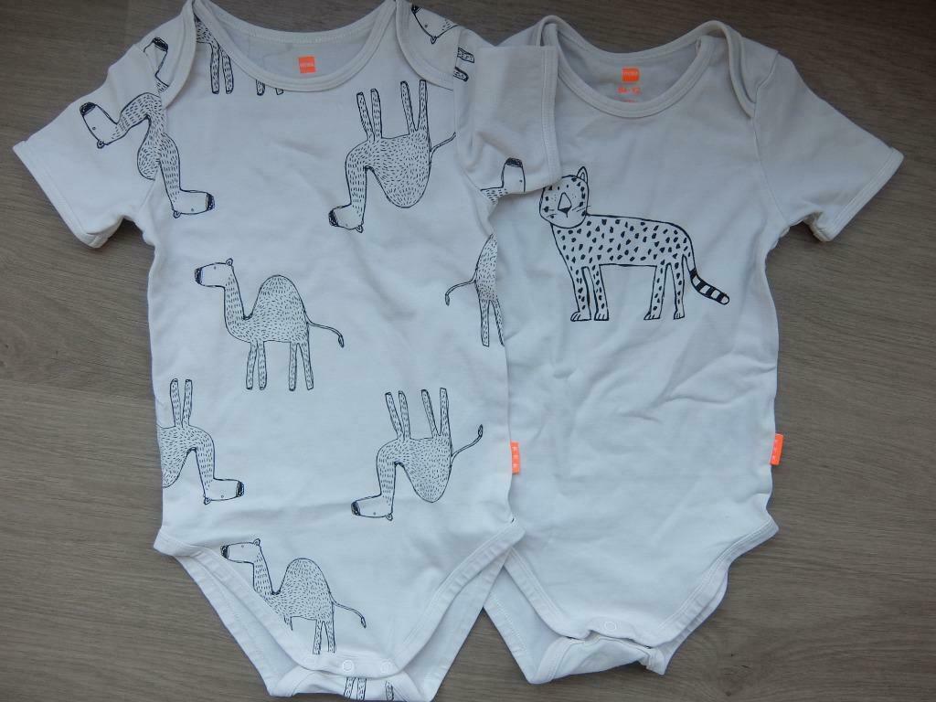 Hema - Set 2 body's bamboo jongen. Maat 86/92. Als nieuw, Kinderen en Baby's, Nacht- of Onderkleding, Ophalen of Verzenden, Zo goed als nieuw
