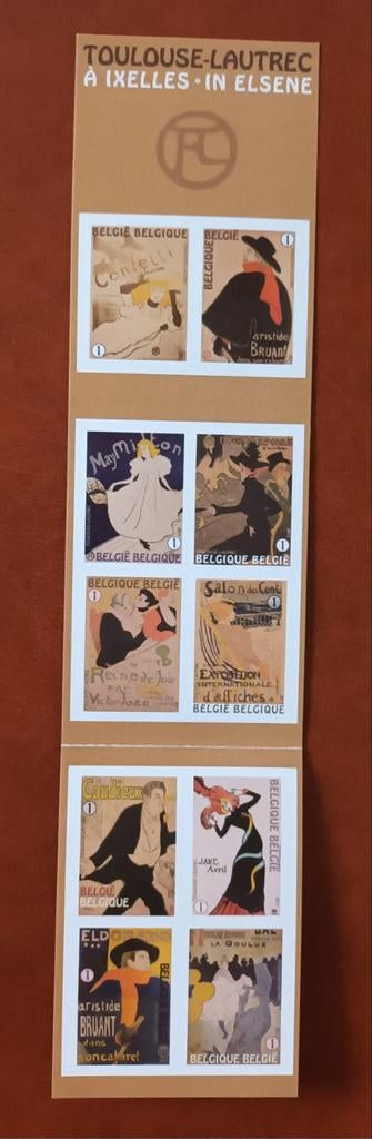 Blad van 10 Toulouse-Lautrec (2011) postzegels in uitstekend, Ophalen of Verzenden