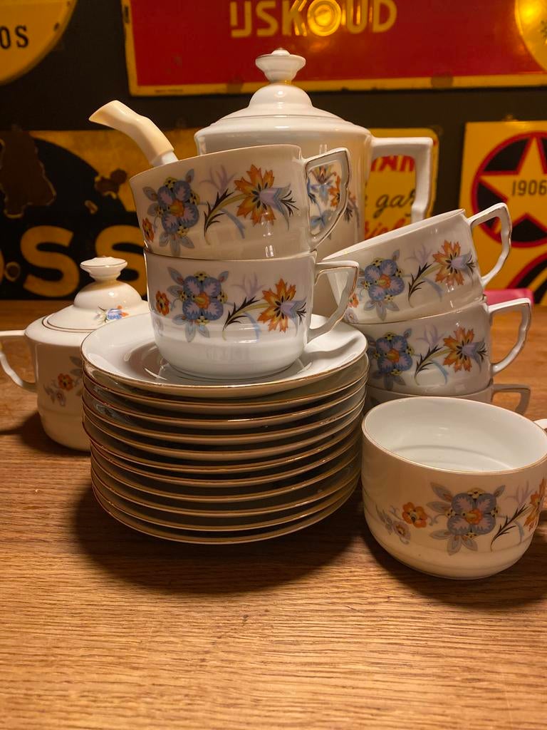 Très ancien et magnifique service à café Bavaria, Enlèvement ou Envoi