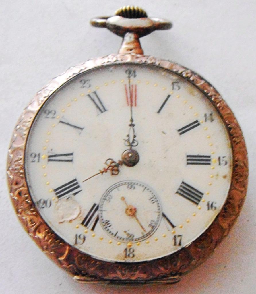 Montre poche homme "Grandiose" en argent galloné (plaqué or), Enlèvement ou Envoi, Utilisé