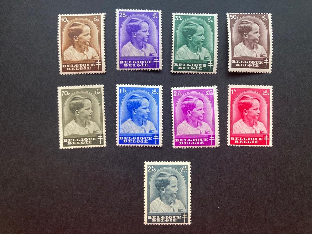 1936 Prince Baudouin - COB 438/445 + 446**, Neuf, Enlèvement ou Envoi, Non oblitéré, Gomme originale