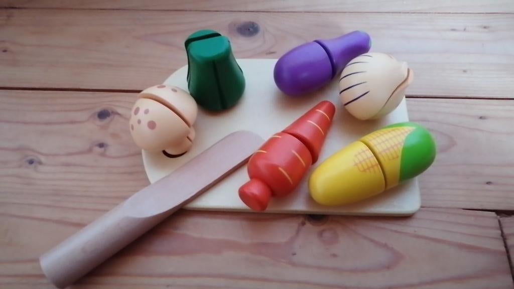Playing Kids set houten groenten keukenset kookset, Ophalen