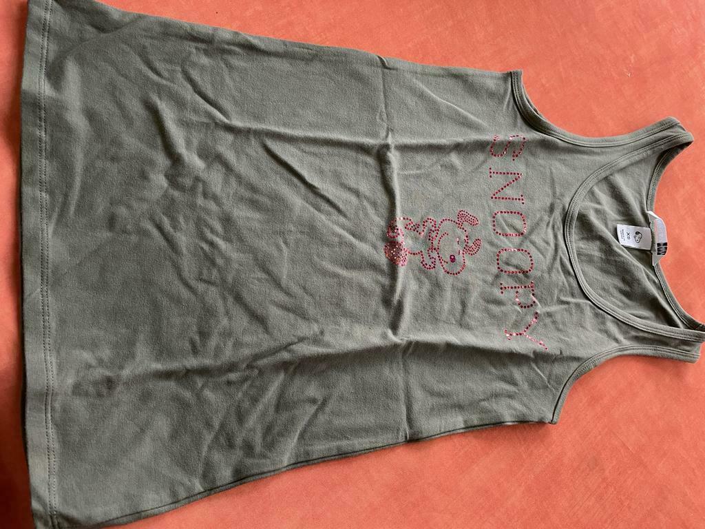 Nieuw kaki topje Snoopy XS, H&M, Ophalen of Verzenden, Nieuw, Maat 34 (XS) of kleiner