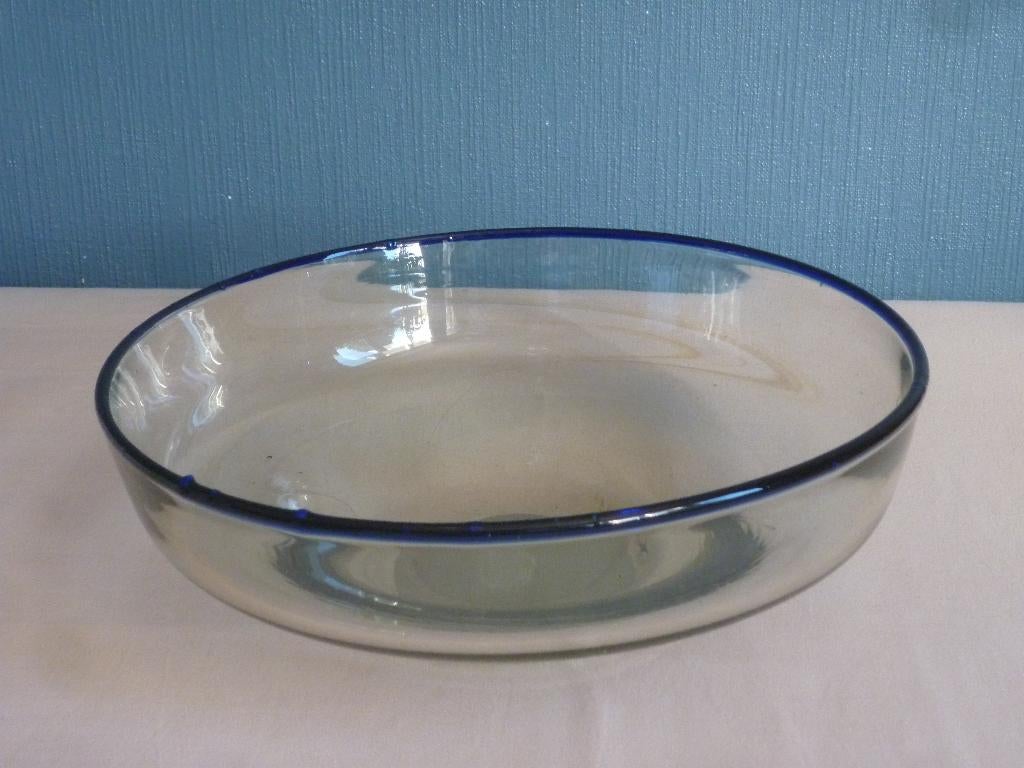 Originele Glazen Fruitschaal uit Birma, Schaal, Rond, Ophalen of Verzenden, Glas