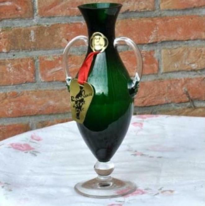 § vase amphore en verre bicolore, Ophalen of Verzenden