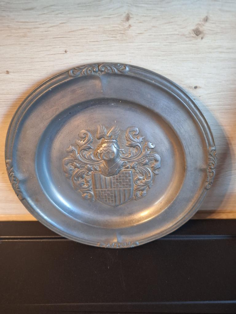 Hutois postainier tinnen bord, Ophalen of Verzenden