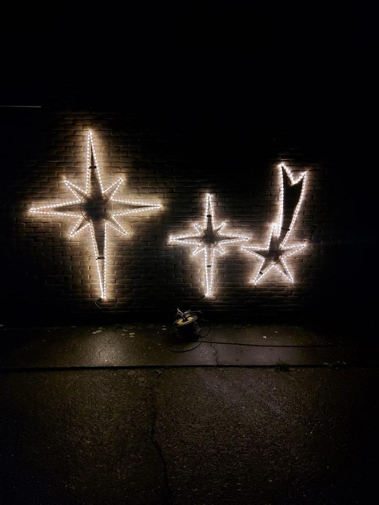 Étoile de Noël Étoile de Noël avec lumières LED, Enlèvement, Neuf