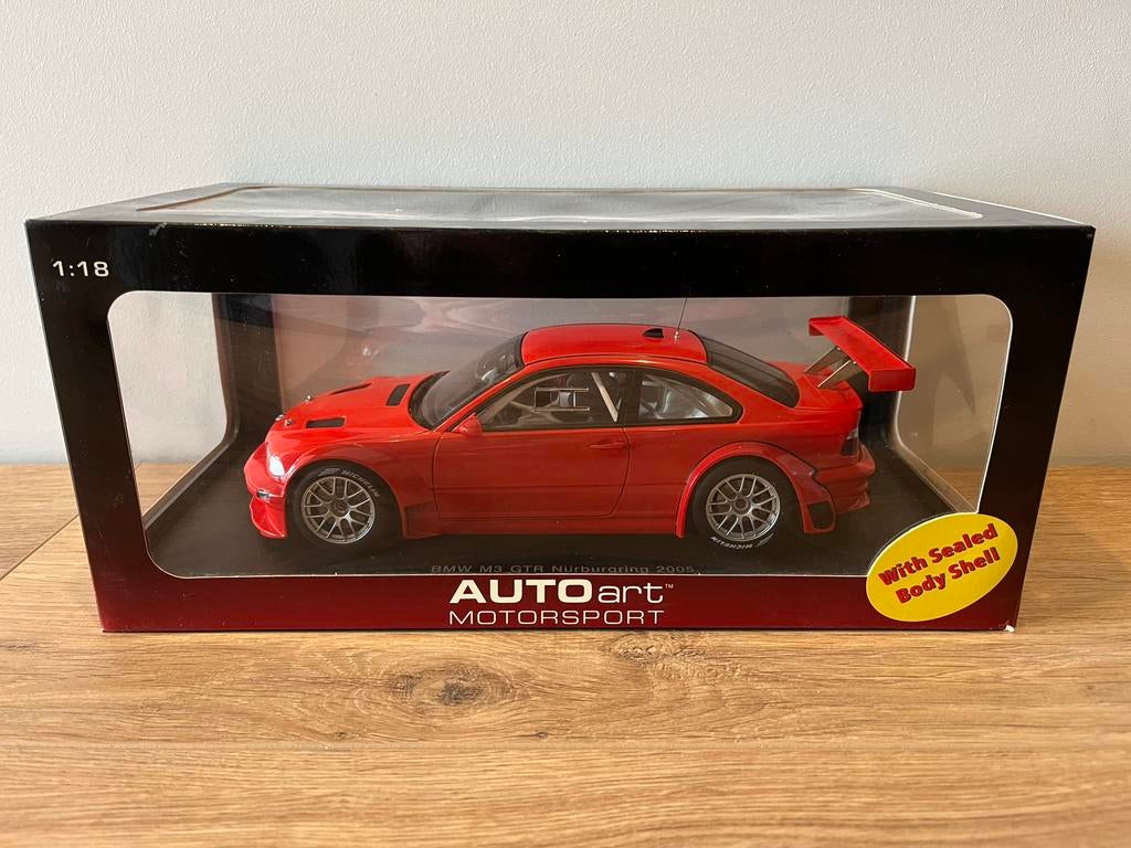 1:18 autoart bmw m3 gtr nurnburgring plain body ltd, Ophalen of Verzenden, Nieuw, Autoart