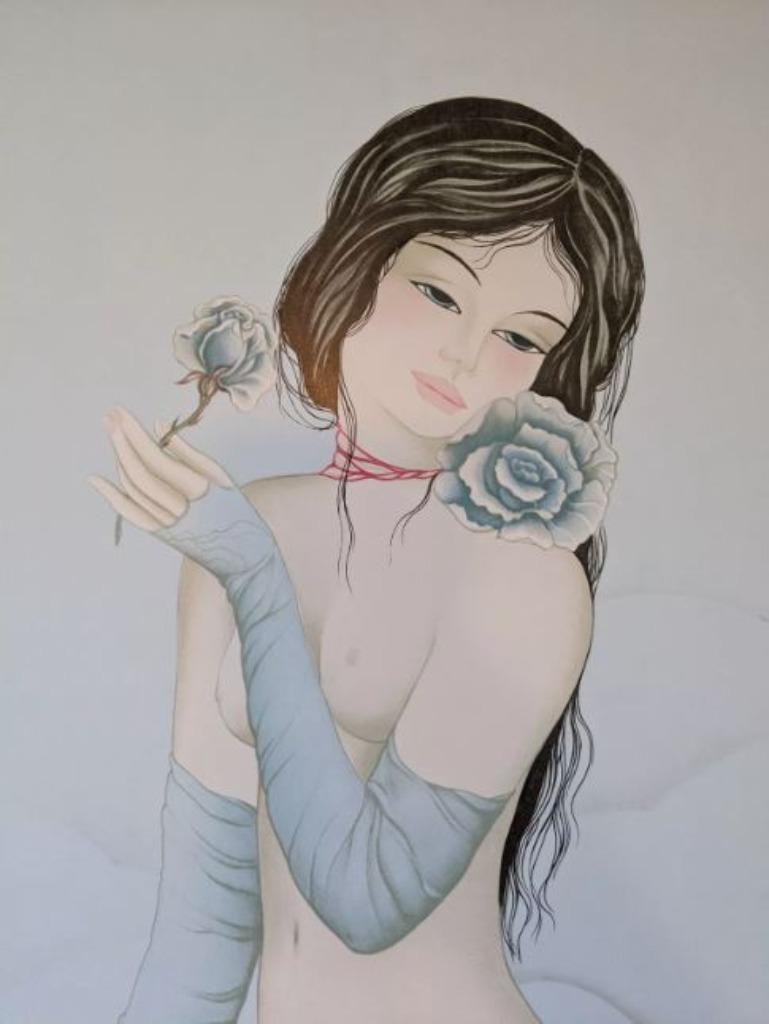 vintage lithografie Mara Tran Long genum.+sign. 1987 ``2``, Ophalen