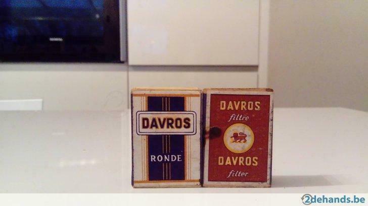 houten luciferdoosje davros tabak sigaretten, Collections, Enlèvement ou Envoi, Neuf, Boite à tabac ou Emballage