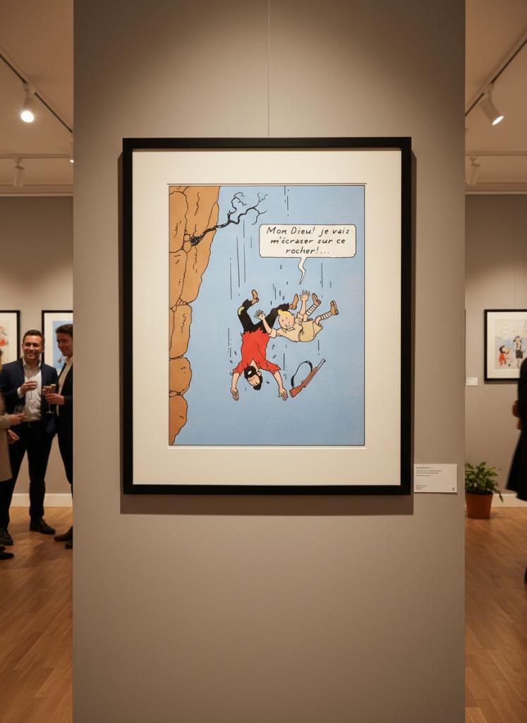 Exemplaire unique - Tintin au Congo - Litho, Antiquités & Art, Art | Lithographies & Sérigraphies, Enlèvement ou Envoi