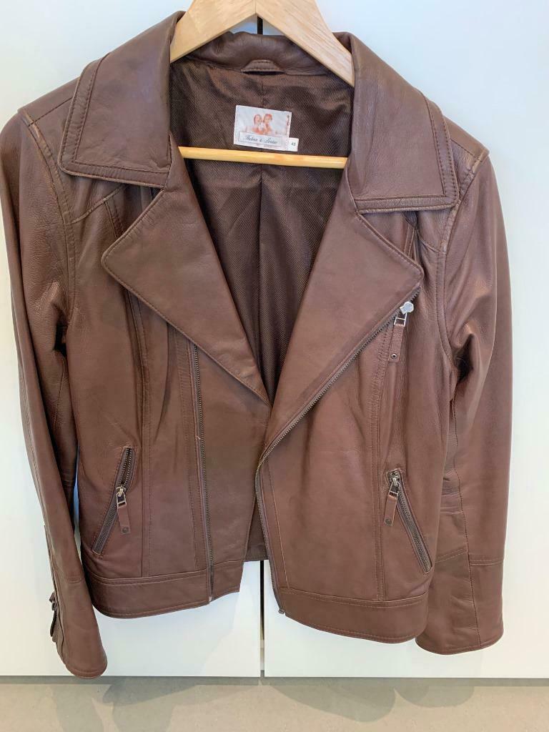 Lederen Vest, Enlèvement, Comme neuf, Taille 38/40 (M), Brun