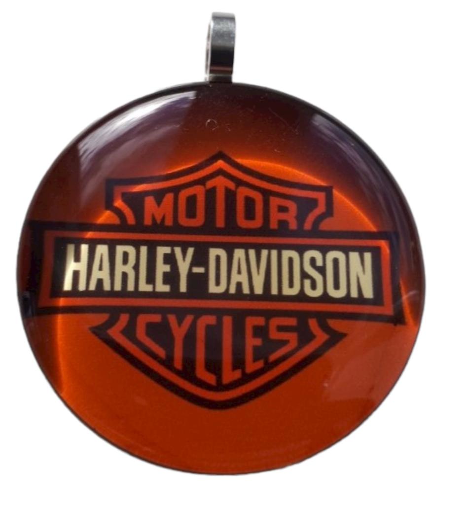 Roestvrij stalen hanger Harley Davidson - Oranje, Handtassen en Accessoires, Ophalen of Verzenden, Nieuw, Oranje
