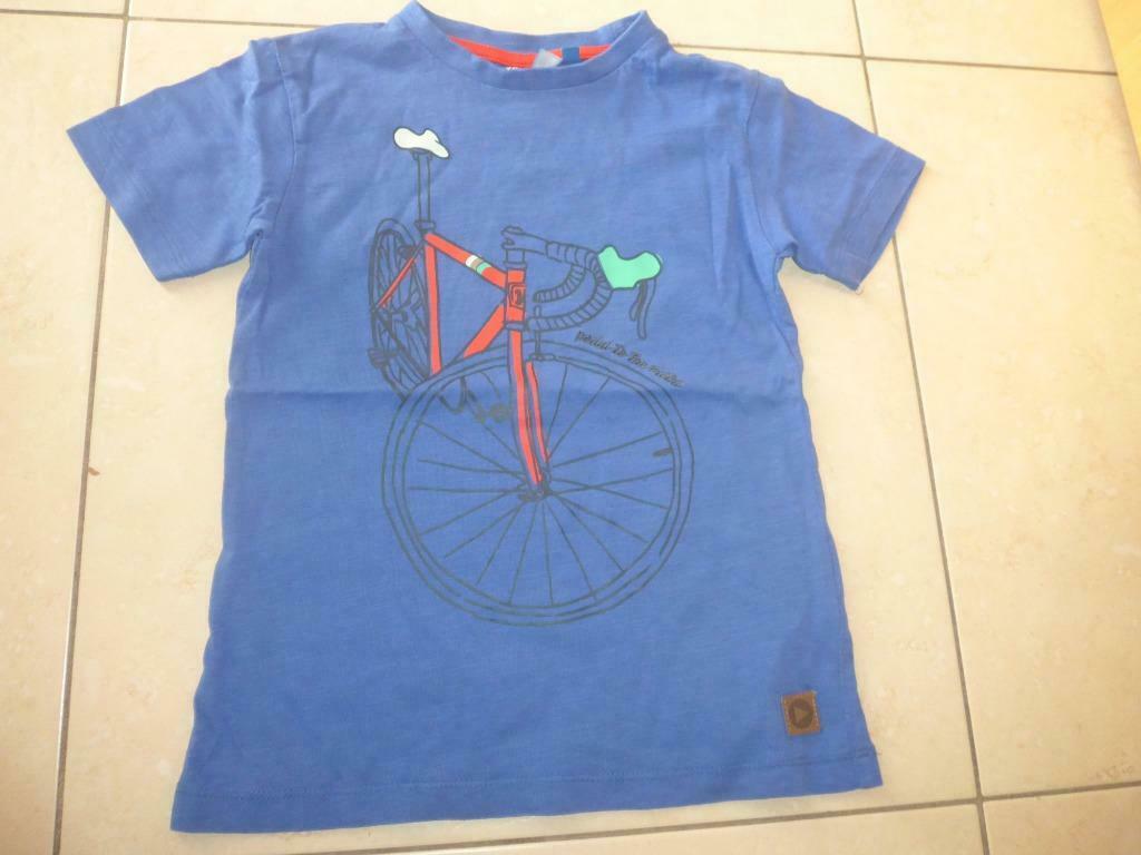 Blauw t-shirt met fiets, Gebruikt, Verzenden, Someone, Shirt of Longsleeve