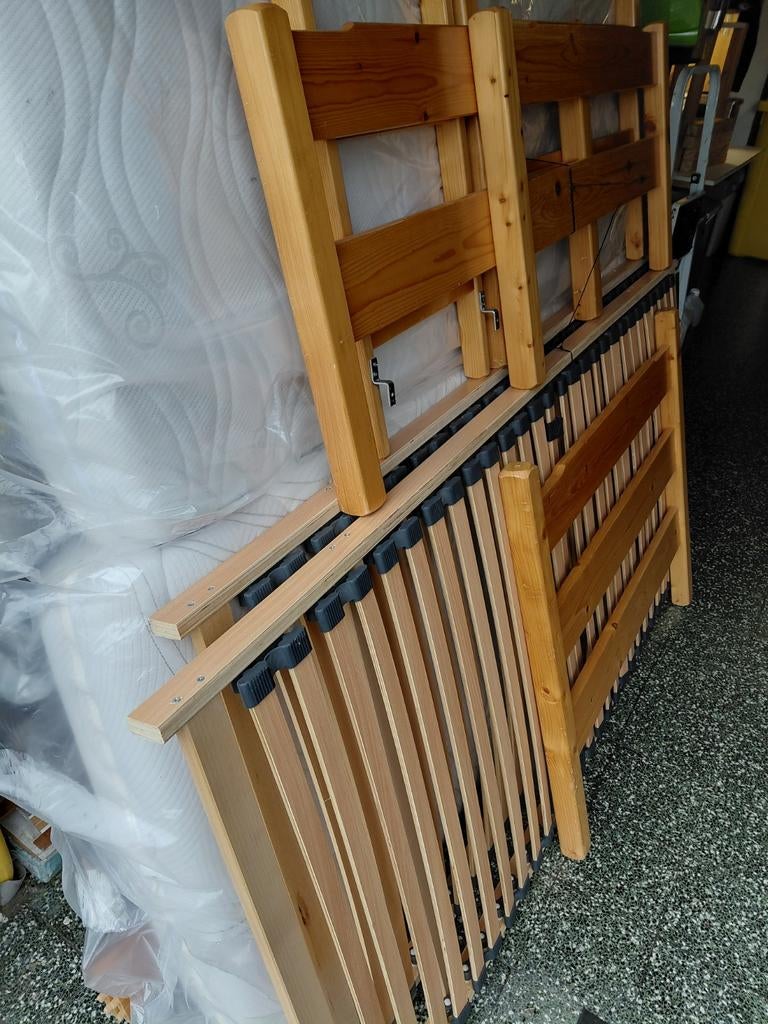 Stapelbed echt hout, Ophalen, 200 cm, 90 cm, Stapelbed