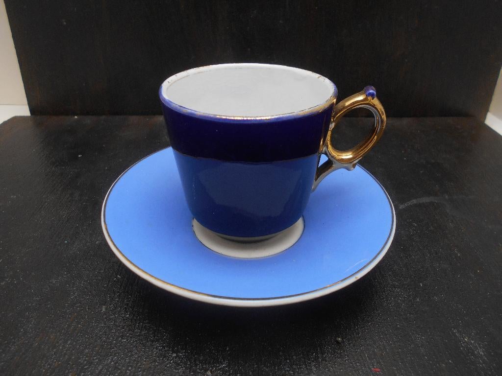 ancienne tasse et soucoupe ceramique allemande années 50, Ophalen of Verzenden, Gebruikt, Keramiek, Kop(pen) en/of Schotel(s)