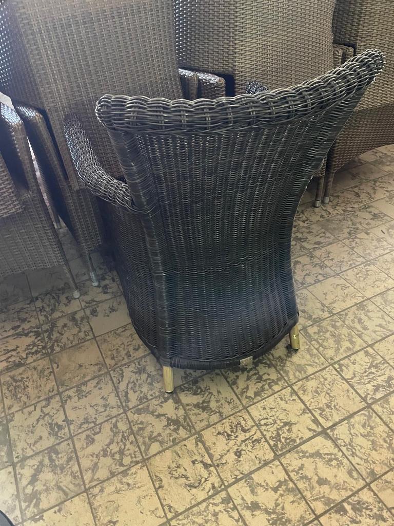 Set van 4 zeer degelijke wicker stoelen, Ophalen, Zo goed als nieuw, Wicker