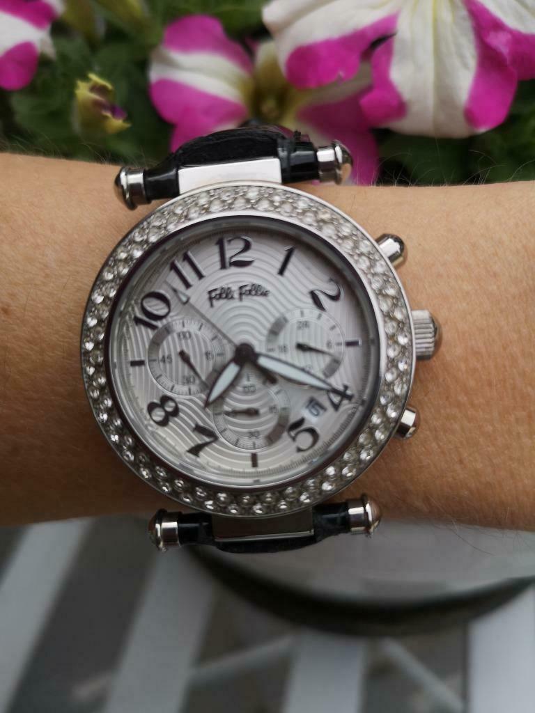 Mooie polsuurwerk van Follie Follie, Overige merken, Leer, Staal, Polshorloge