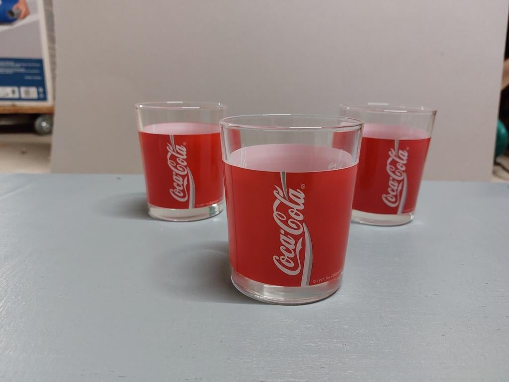 Kleine coca cola glazen retro, Verzamelen, Ophalen of Verzenden, Zo goed als nieuw, Frisdrankglas