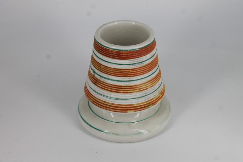 Polychrome porseleinen drager - Pyrogen - Oranje decoratie, Antiek en Kunst, Antiek | Porselein, Ophalen of Verzenden