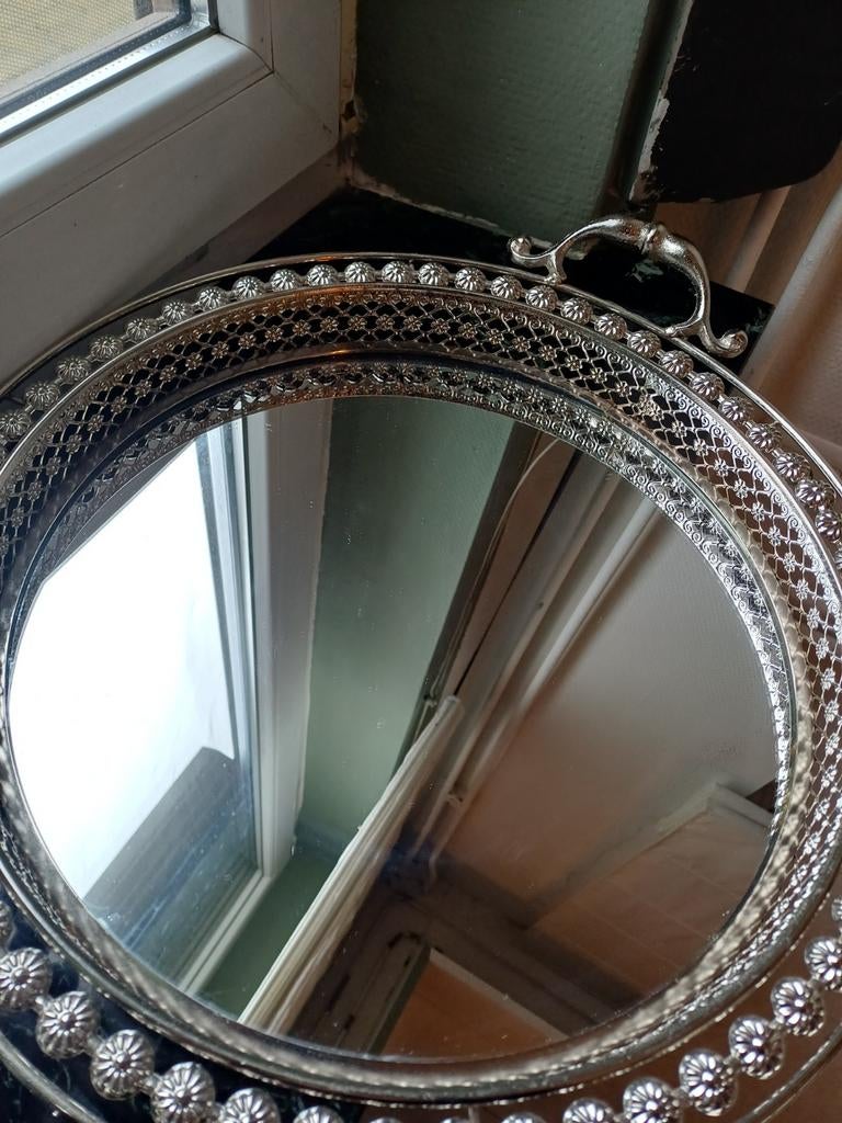 Dienblad of spiegel, Huis en Inrichting, Woonaccessoires | Dienbladen, Ophalen, Rond