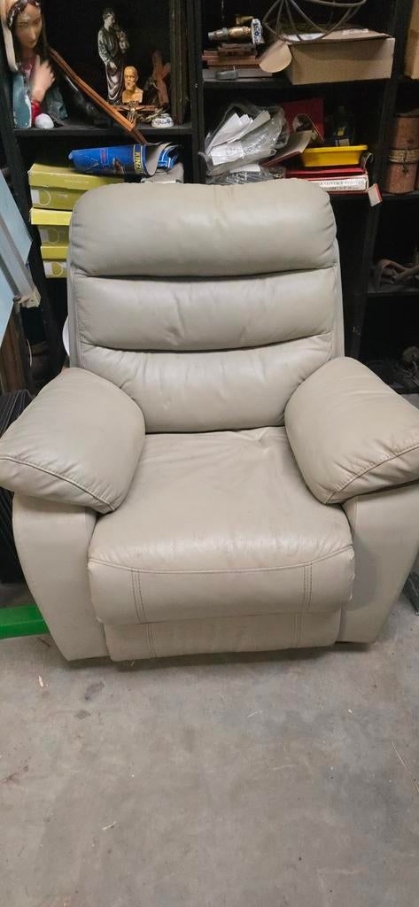 Fauteuil inclinable, fauteuil relax, fauteuil en cuir, Maison & Meubles, Enlèvement